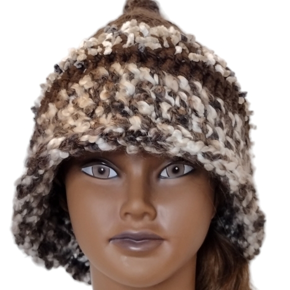 Cap Type Boho Hat OOAK Handmade Crochet Free Hand Women's One Size - Picture 5 of 8